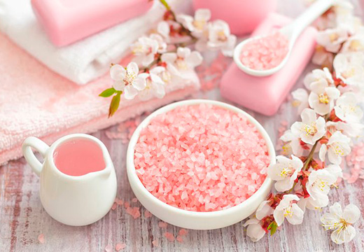 розовая соль для скраба